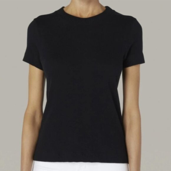 NWT Enza Costa Recycled Jersey Slouch Tee in black - Picture 1 of 6
